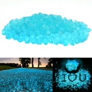Celectigo Glow in The Dark Garden Pebbles, 300/600 Pieces, Blue Decorative Stones for Yard, Walkways, Lawns, Garden, Fish Tank, Aquarium, Driveway, 0.40 lbs/300