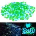 thumbnail image 1 of Celectigo 300pcs Glow in The Dark Rocks, Fairy Garden Decorations Stones, Outdoor Decor for Patio Stepping Stone Kit, Pebbles for Plants/Yard/Backyard/Fish Tank/Pool Stuff, Green, 1 of 4