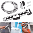 thumbnail image 1 of Celectigo Handheld Bidet Sprayer Head and Hose Replacement - Stainless Steel Hose, Chrome Finish, Wall Mount Options, 1 Pack, 1 of 6