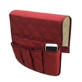 thumbnail image 1 of Celectigo Recliner Armrest Organizer, Non-Slip Sofa Armrest Caddy with 5 Pockets, Couch Storage Holder for Remote, Phone, Tablet, Books, Magazines, Living Room Furniture Protector Cover, Red, 1 of 8