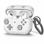 Celectigo Protective Case for AirPods Pro 2, Shockproof Game Console Design with Keychain, MagSafe Compatible, White (6.5cm Length)
