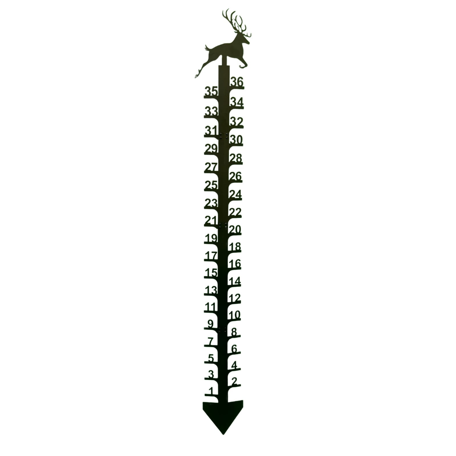 Celectigo Snow Gauge Outdoor –Elk Snowflake Snowfall Measuring Stick( 36-Inch ), Iron Art Metal for Holiday Yard & Garden Decor
