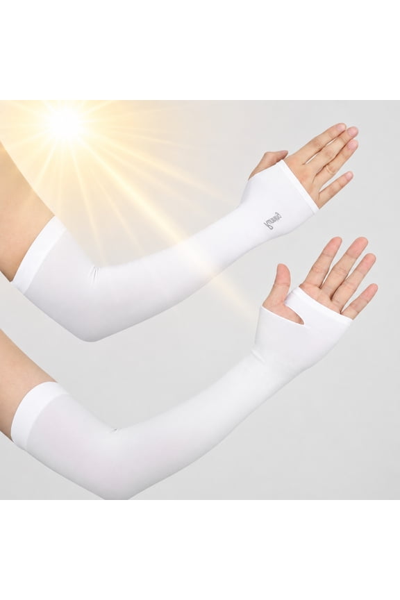 2pcs UV Protection Cooling Arm Sleeves for Men Women, Breathable Stretch Sun Protection Sleeves for Outdoor Sports, Running, Cycling, Golf, Driving