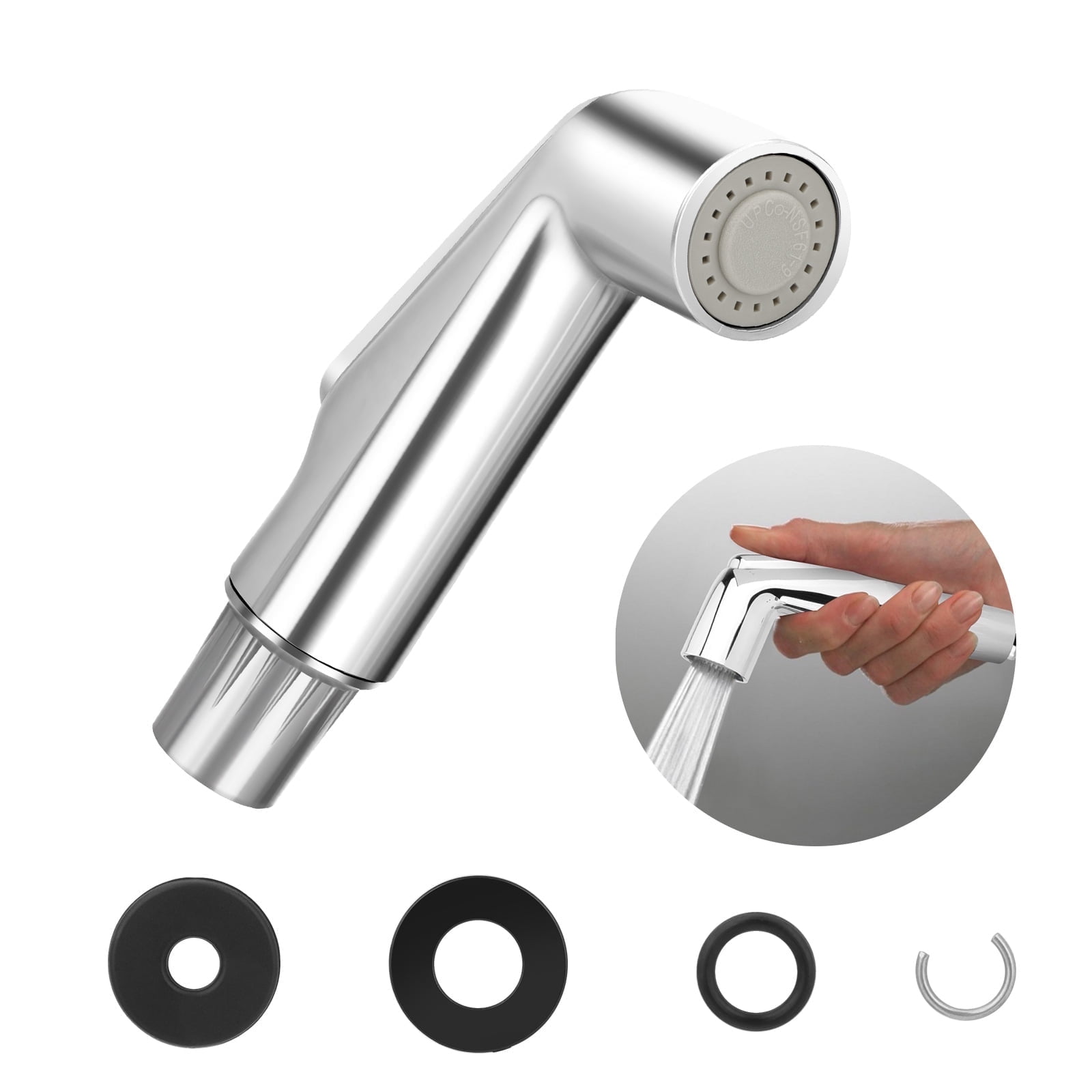 CELECTIGO Kitchen Sink Sprayer — Universal Faucet Sprayer Attachment, Chrome finish Replacement Sink Side Sprayer Pull Out Head