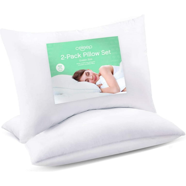 Homemate Bed Pillows for Sleeping - Standard Size(20x26) Set of 4 Pillows  Allergy Friendly Microfiber Shell Fluffy Down Alternative Filling