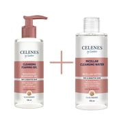 Celenes by Sweden Cloudberry Cleasing Foaming Gel 250 ml / 8.5 fl oz & Micellar Cleasing Water 250 ml / 8.5 fl oz