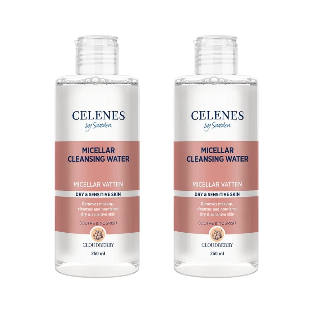 Celenes by Sweden Cloudberry Micellar Cleasing Water 250 ml / 8.5 fl oz -2 Pack