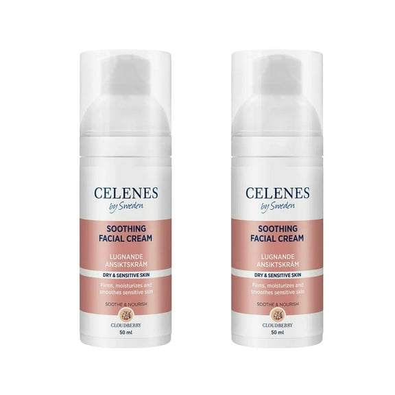 Celenes by Sweden Cloudberry Soothing Facial Cream 50 ml / 1.7 fl oz -2 Pack