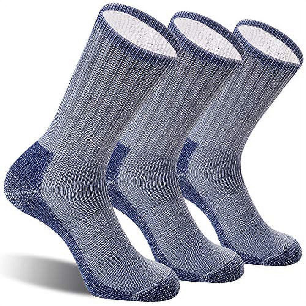 CelerSport Men's Wool Hiking Socks with Full Cushioned Warm Thermal