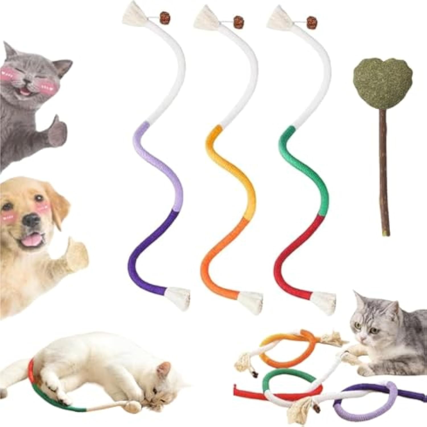 Celery Pets Cat Chew Rope, Catnip-Infused Organic Cotton Chew Rope