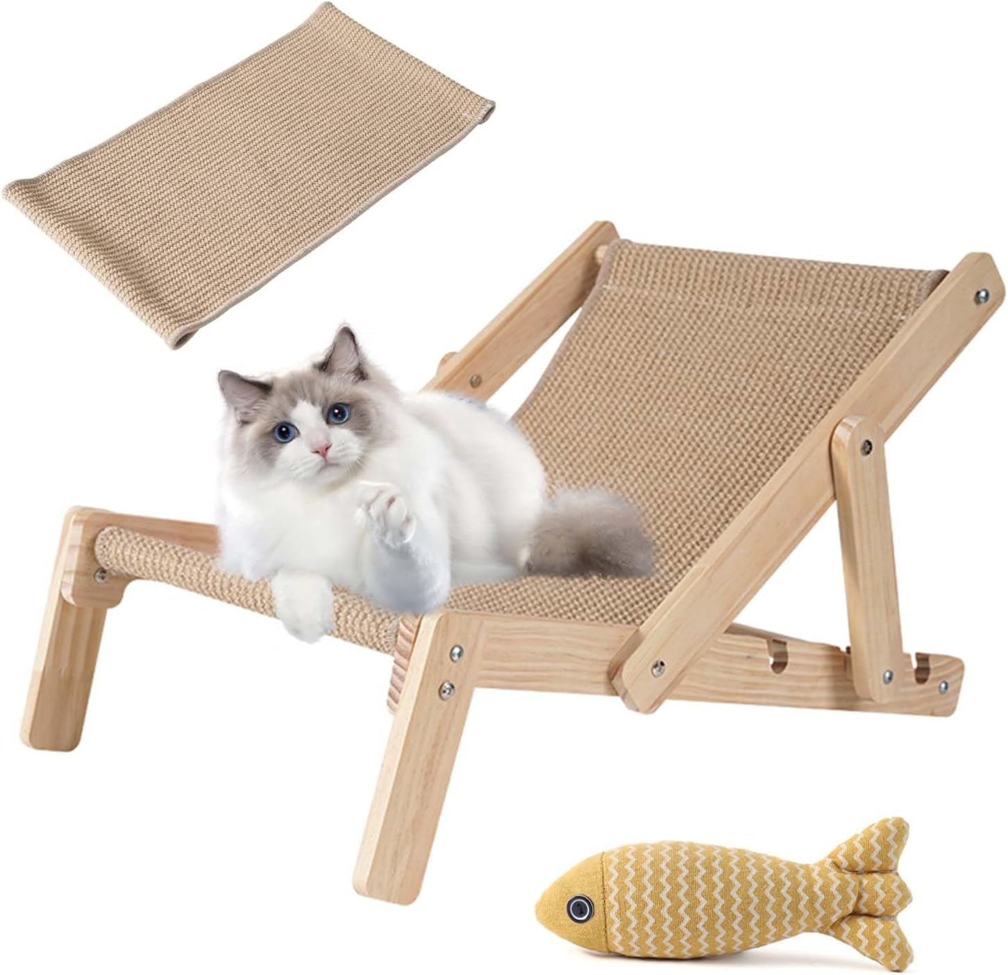 Katzen Kratzstuhl Aus Sisal - Multifunktionales Sisalkratzerbett 53x31x32cm