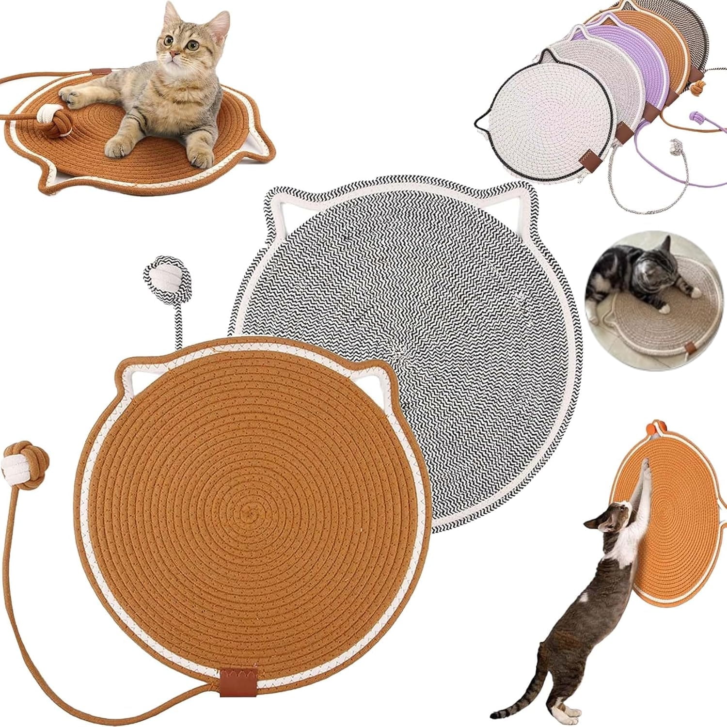 Cat Stratching Mat Celery Pets Cat Scratcher Mat,Dual Scratching Pad for Cats,Natural ...