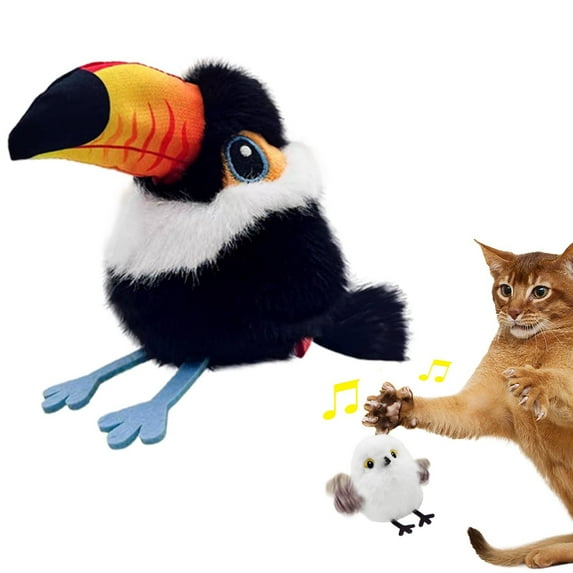 Celery Pets Cat Toy, Interactive Chirping Bird Cat, Celerypets Rechargeable Flapping Bird Cat Toy, 3 Wingspan Modes, Cat Self-Entertainment Toys, Suitable Bored Indoor Cats ,Black