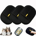thumbnail image 1 of Celery Pets Double Sided Grooming Glove, Pet Hair Remover Gloves for Dog & Cat, Versatile Grooming Gloves for Washing, Deshedding, Grooming, Reusable Pet Hair Remover Glove for Washing(Black, 3pcs), 1 of 10
