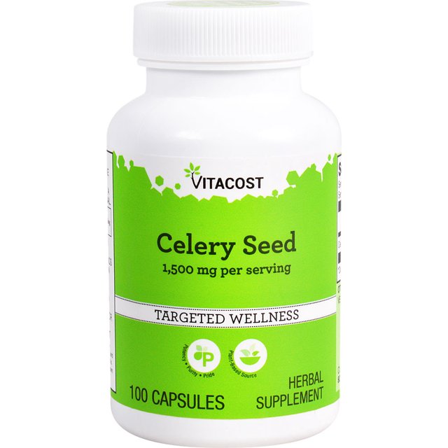 Vitacost Celery Seed 1,500 mg per serving 100 Capsules