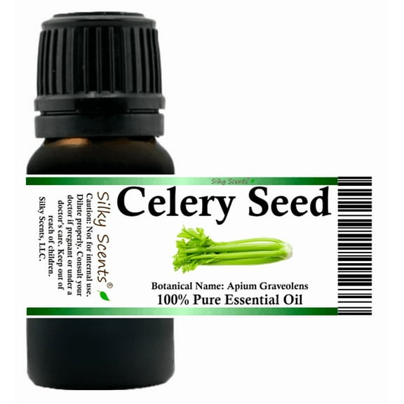 Celery Seed Essential Oil 10 ml (1/3 fl oz) - 100% Pure and Natural by Silky Scents