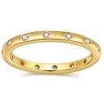 thumbnail image 1 of Celesta Eternity Rings for Women Stackable Wedding Bands CZ 2mm Sterling Silver Ginger Lyne, 1 of 6