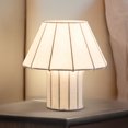 thumbnail image 1 of Celeste 12.6" Novelty Geometric LED Lightweight Bedside, Table, Desk Lamp with Resin Fabric Shade - Light Bulb Included, 1 of 5