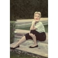 thumbnail image 1 of Celeste Holm sitting edge of pool posing with hand under chin 24x36 Poster, 1 of 1