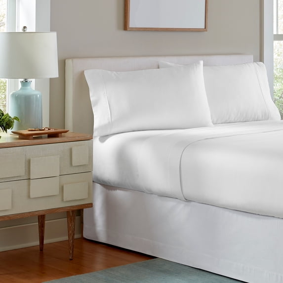Celeste Home 190 GSM Cotton Flannel Velvet Feel Bed Sheet Set White King Flannel