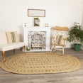 thumbnail image 1 of VHC Brands Coastal Farmhouse Flooring-Celeste Tan Oval Jute Rug, 72 x 108, Non-Stenciled, 1 of 10