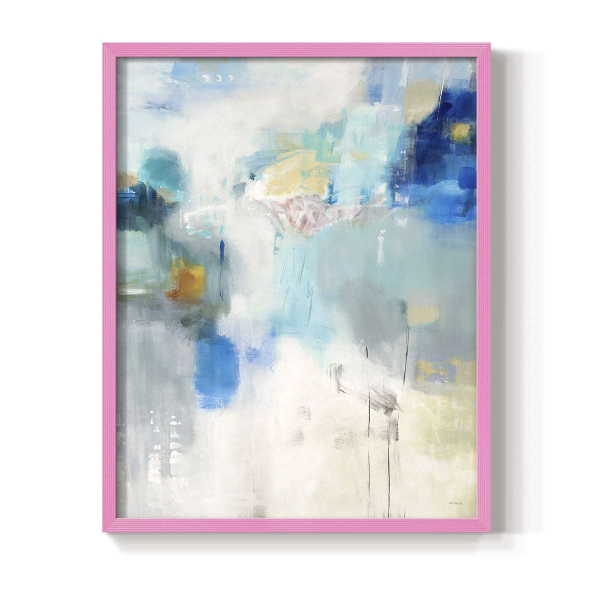 Celeste Motion I Framed Print in Pink Solid Wood Framed Print No Nail Hanging