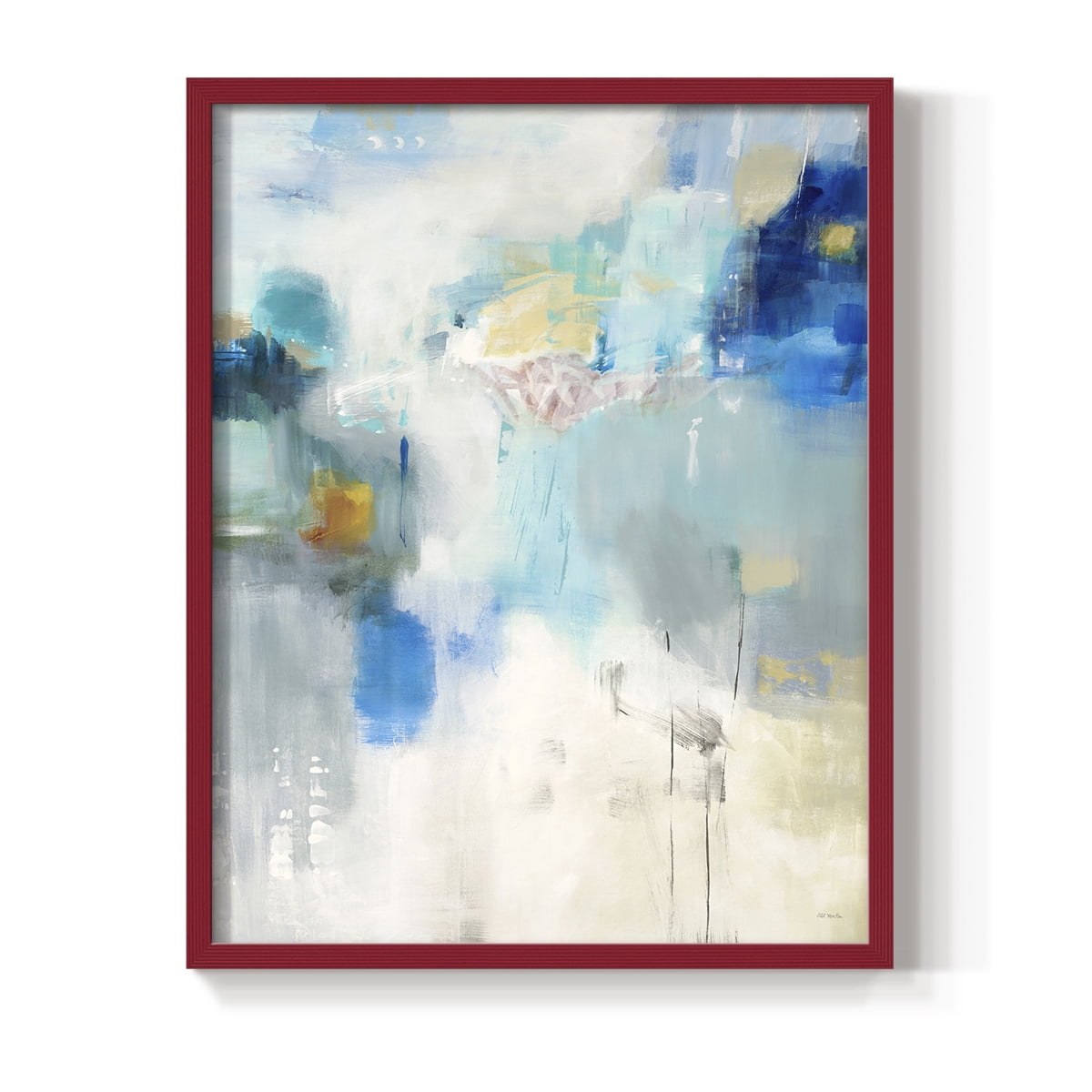 Celeste Motion I Framed Print in Red Solid Wood Framed Print No Nail Hanging