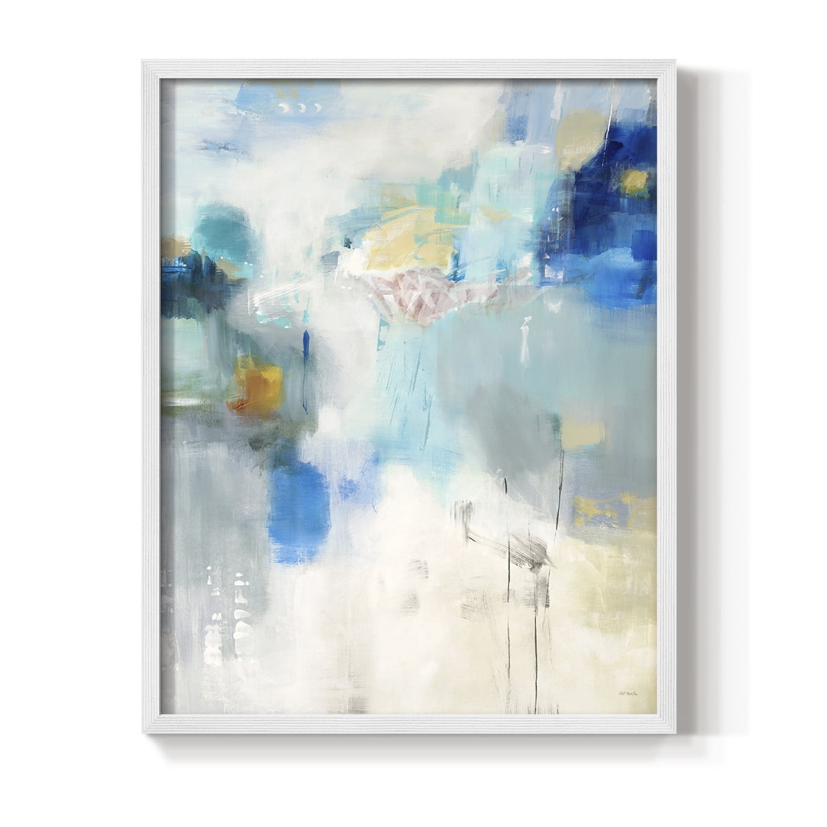 Celeste Motion I Framed Print in White Solid Wood Framed Print No Nail Hanging
