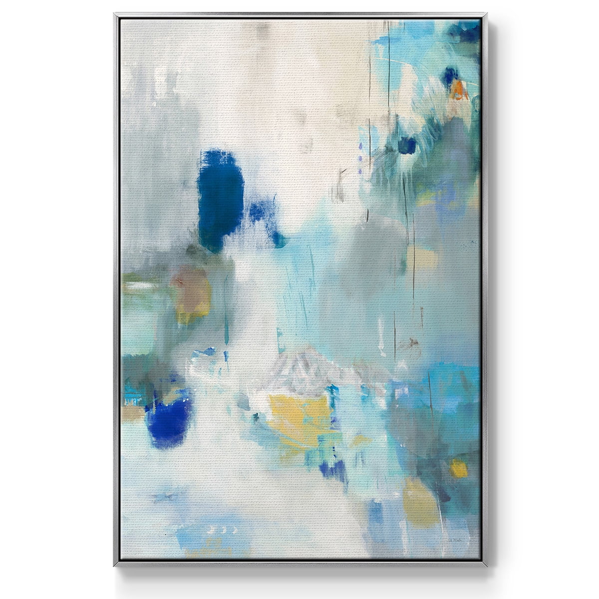Celeste Motion II Framed Premium Gallery Wrapped Canvas - Ready to Hang - 27 x 41 - Silver Floating Frame