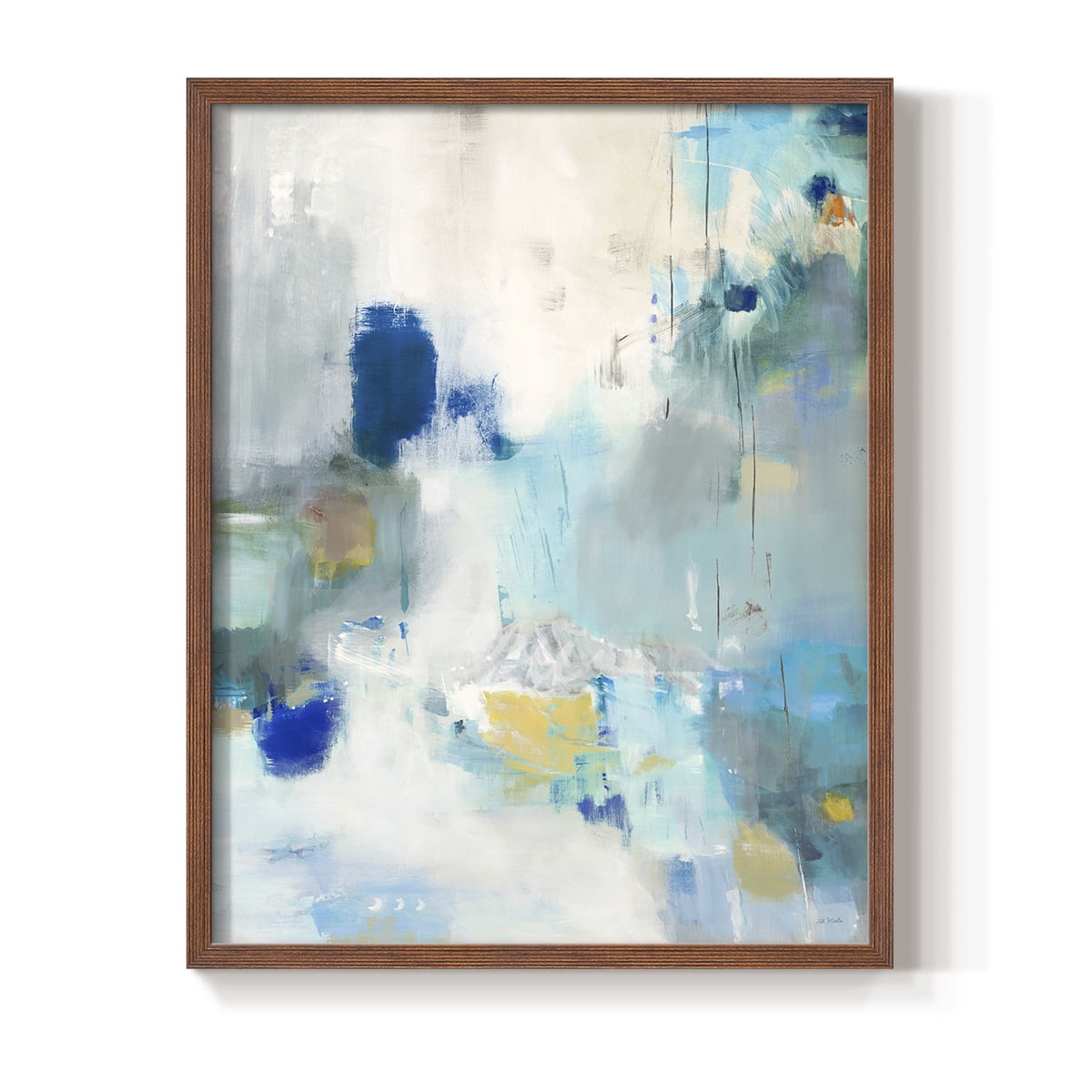 Celeste Motion II Framed Print in Brown Solid Wood Framed Print No Nail Hanging