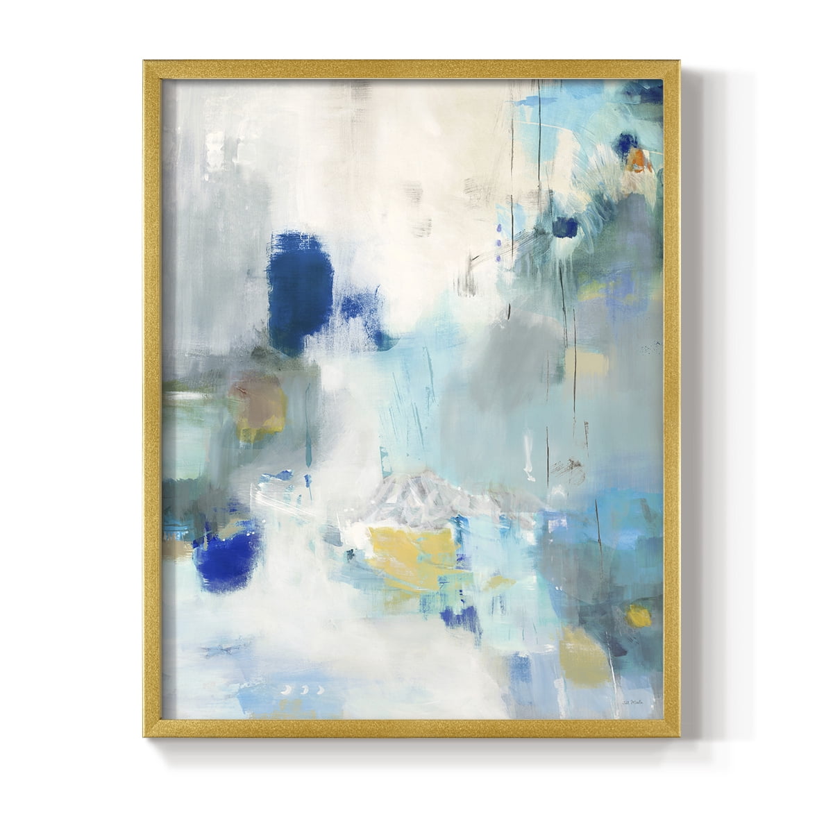 Celeste Motion II Framed Print in Gold Solid Wood Framed Print No Nail Hanging