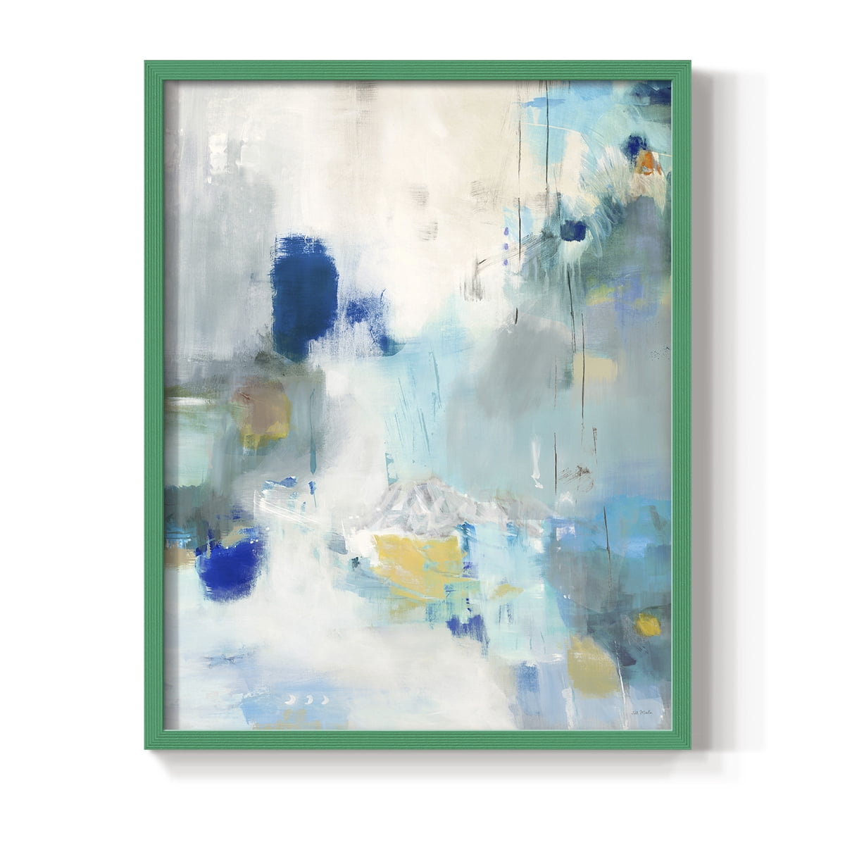 Celeste Motion II Framed Print in Green Solid Wood Framed Print No Nail Hanging