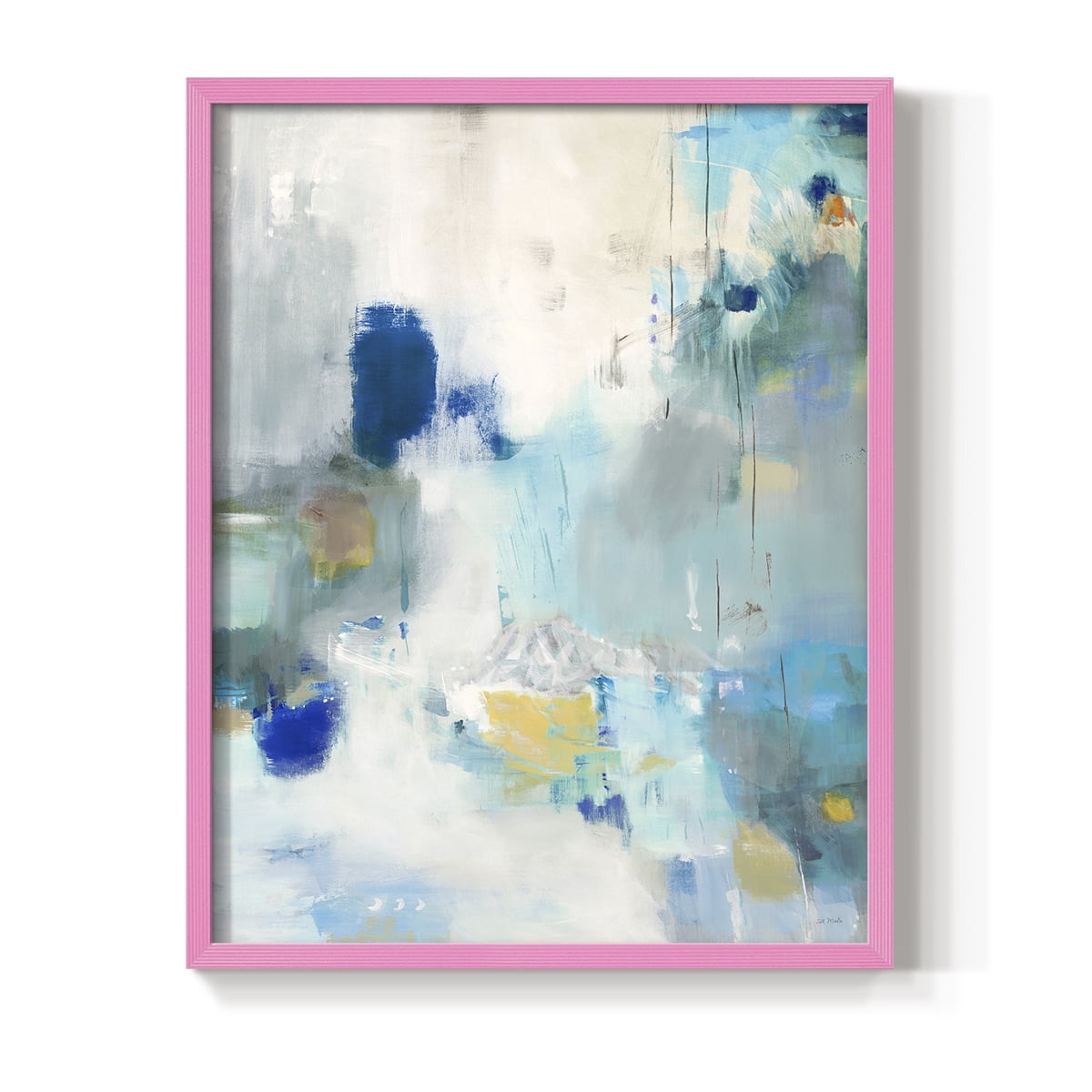 Celeste Motion II Framed Print in Pink Solid Wood Framed Print No Nail Hanging