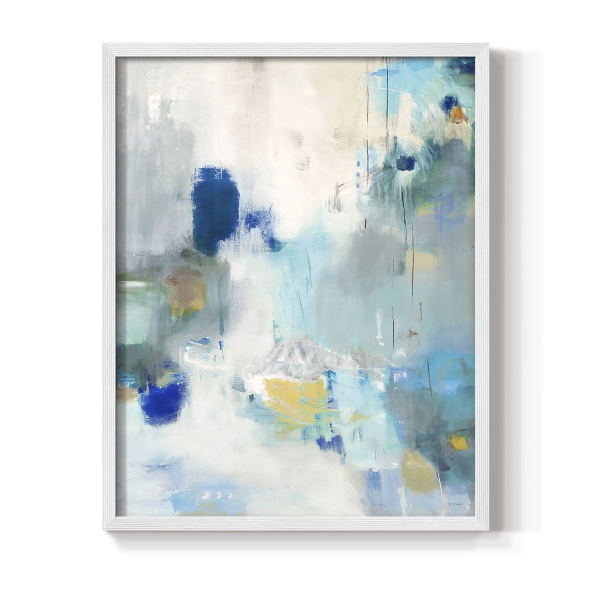 Celeste Motion II Framed Print in White Solid Wood Framed Print No Nail Hanging