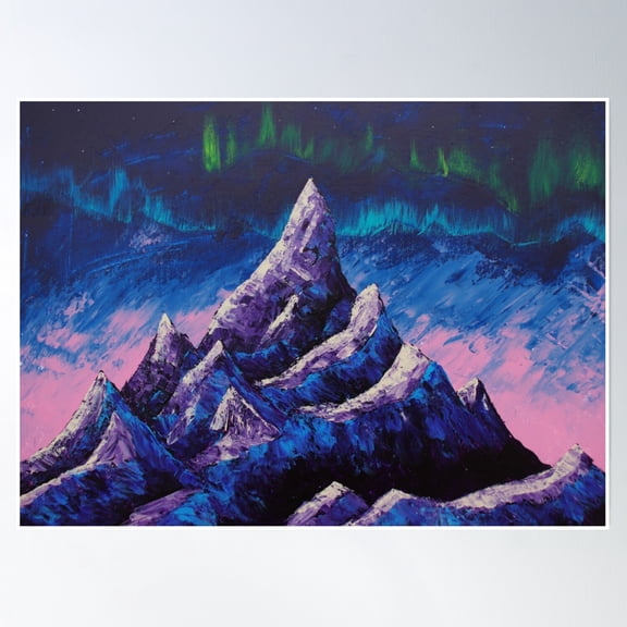 Celeste Mountain Poster Wall Art, Modern Wall Decor, 12x18 UNFRAMED