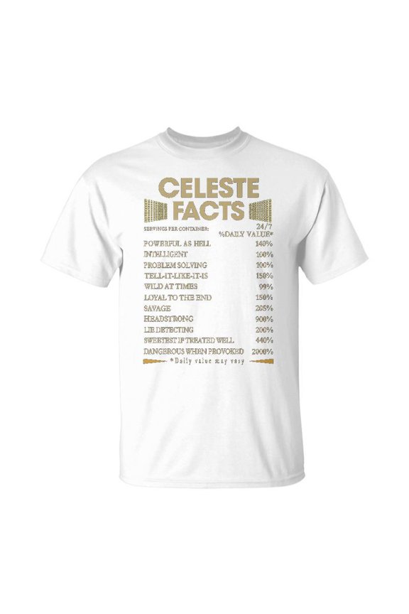 Celeste Name Gift Celeste Facts Unisex Jersey Crewneck Tshirt