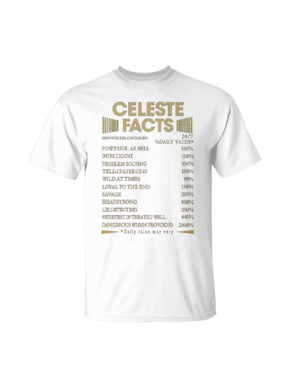 Celeste Name Gift Celeste Facts Unisex Jersey Crewneck Tshirt
