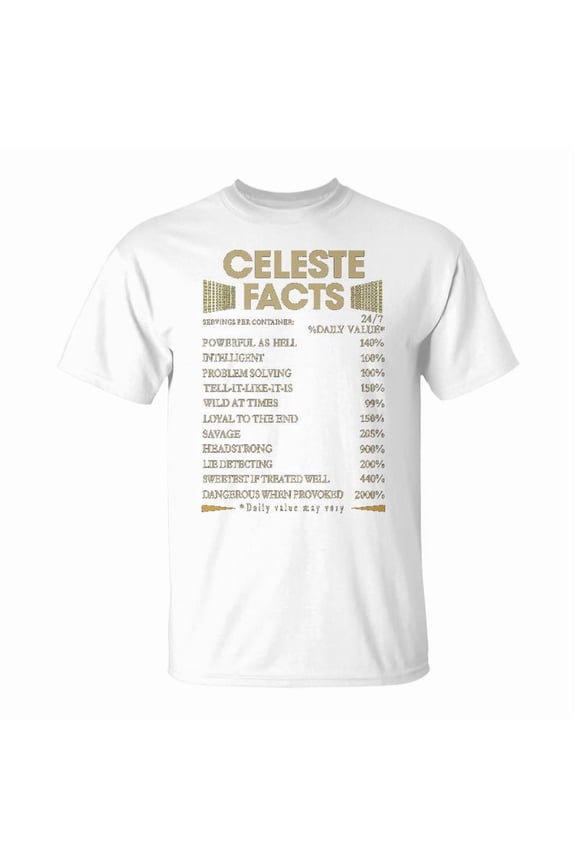 Celeste Name Gift Celeste Facts Unisex Jersey Crewneck Tshirt