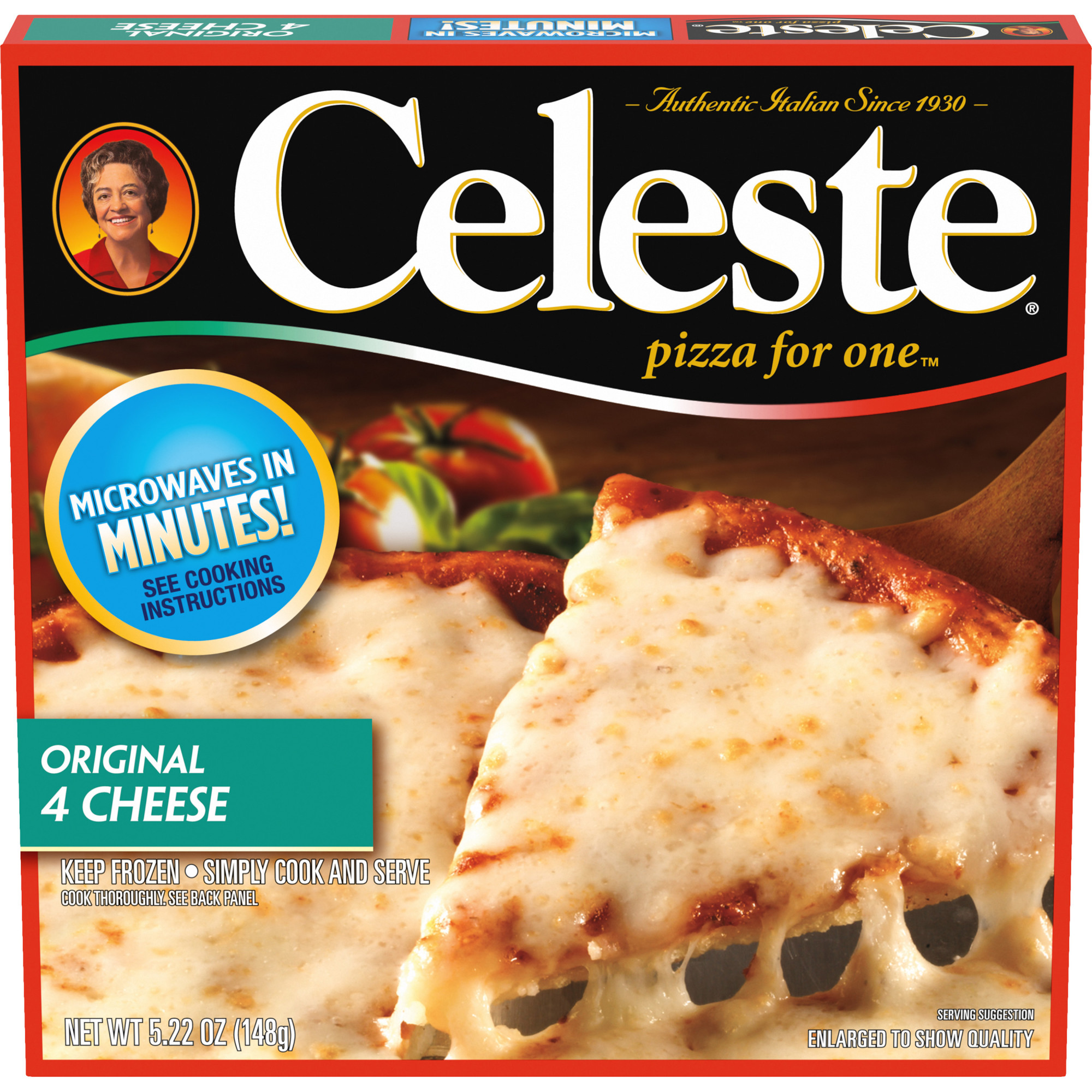 Celeste Original 4 Cheese Microwavable Frozen Pizza, 5.22 oz (Frozen) - image 1 of 6