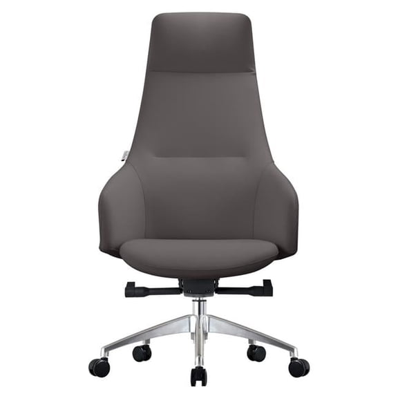 Celeste Series Tall Office Chair in Grey Leather