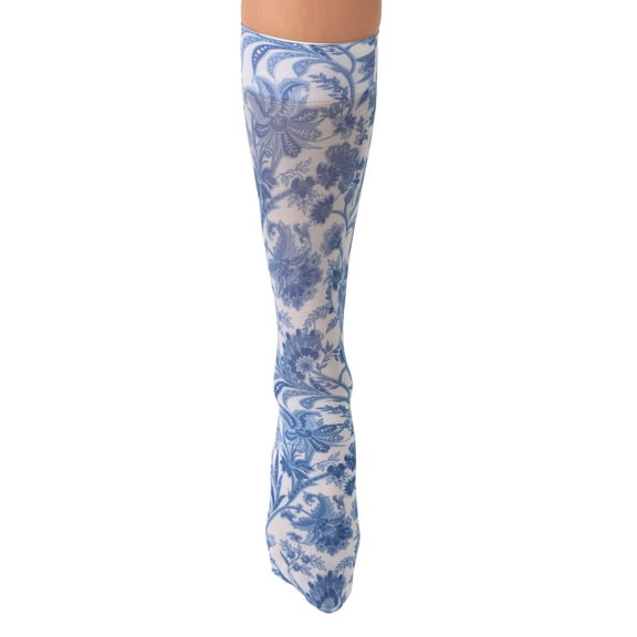 Celeste Stein Compression Socks 20-30mmHg, Blue Paisley, Regular