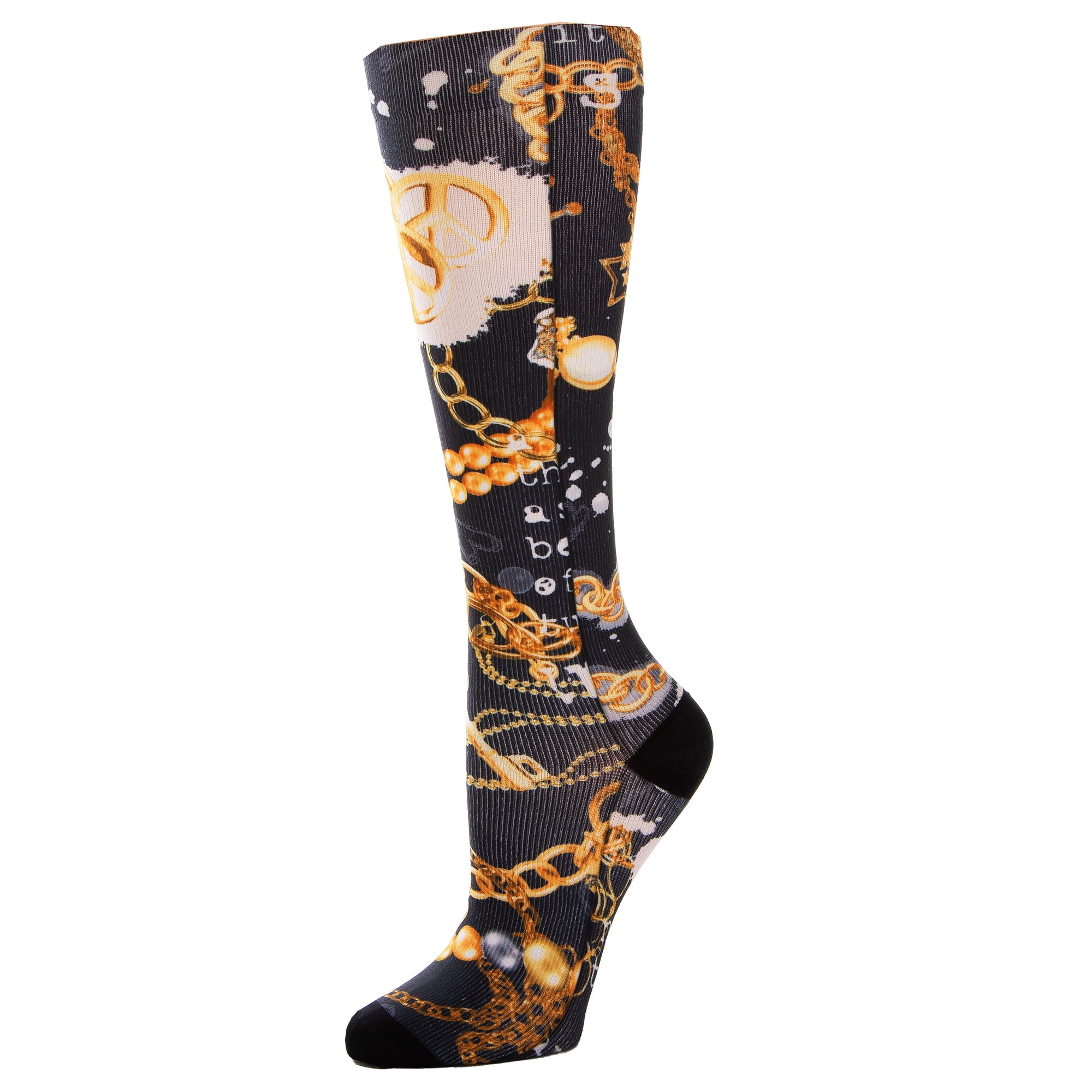 Celeste Stein Graduated Compression Knit Socks, Queen Wide Calf, 8