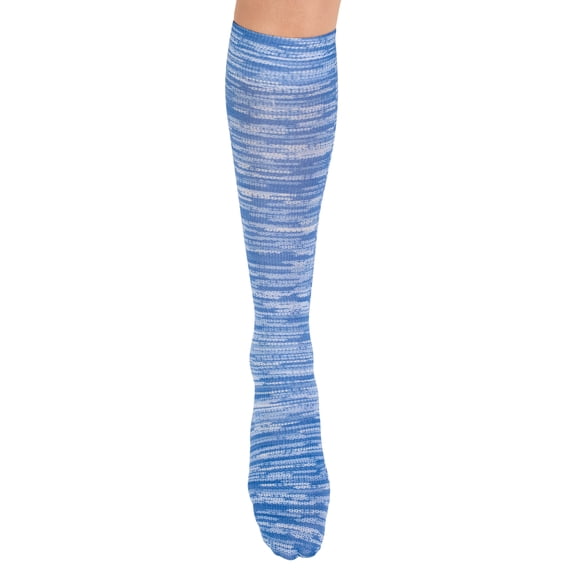Celeste Stein Womens Firm Compression Knee High Stockings, Denim Stripes
