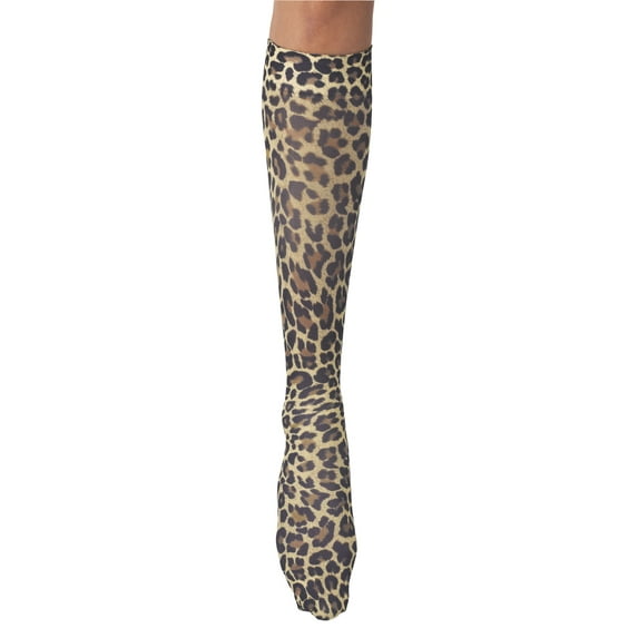 Celeste Stein Womens Moderate Compression Knee High Stockings - Leopard