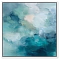 thumbnail image 1 of Celeste Swirls II Canvas Print Coastal Abstract Art by Art Remedy, White Frame, 40 x 40, 1 of 6