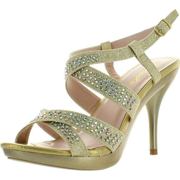 Celeste Womens Lynn-03 Strappy Dress Bridesmaid Prom Party Sandal Pumps