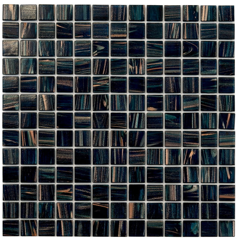 Berlin Blue 12" x 12" Glossy Glass Mosaic Tile
