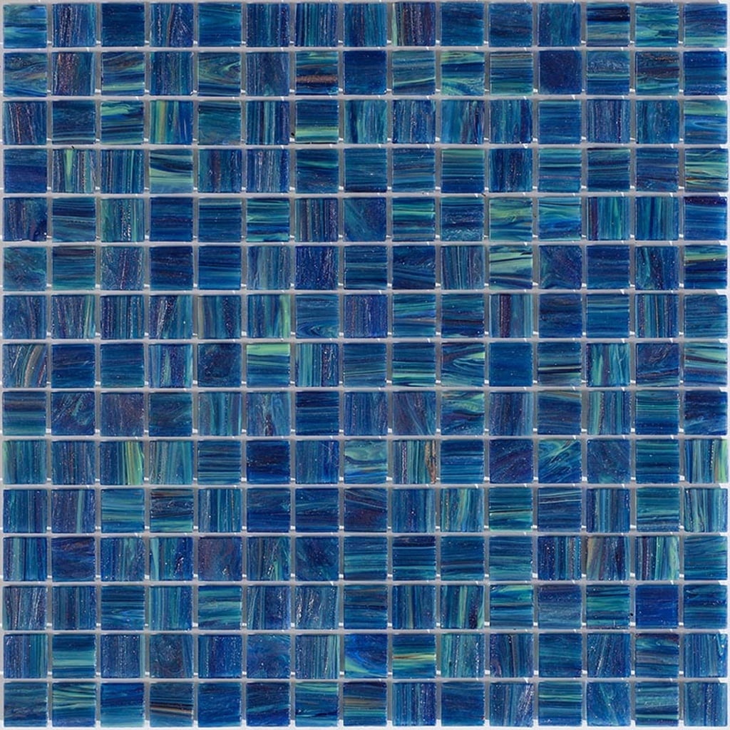Celestial 12" x 12" Deep Sea Blue Glass Mosaic Tile