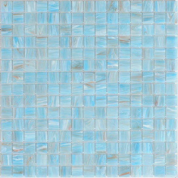Celestial 12 in. x 12 in. Glossy Light Blue Glass Mosaic Wall and Floor Tile (20 sq. ft./case) (20-pack)