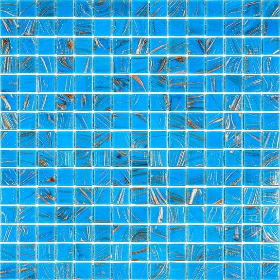 Celestial 12 in. x 12 in. Glossy Rich Electric Blue Glass Mosaic Wall and Floor Tile (20 sq. ft./case) (20-pack)